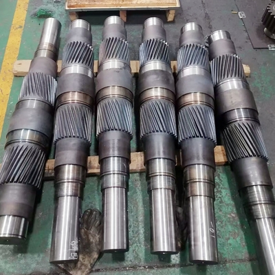 AISI 8620 Steel Transmission Double Helical Gear Shaft For Sludge Pump