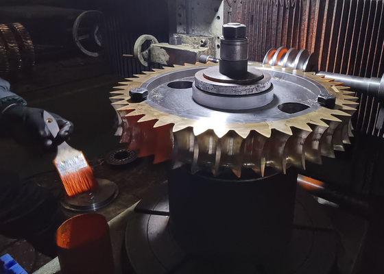 ZCuAl10Fe3 Right Hand Worm Gear Wheel 10 Module ZI Type 45 Teeth
