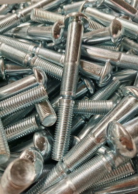 White Tin Zinc Plating Ring Grooved Lock Bolts For Oscillating Screen