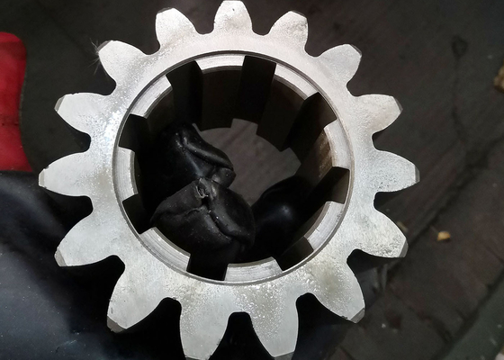 16 Module 15T Gear Grinding Metal Spur Gear With Straight Sided Spline