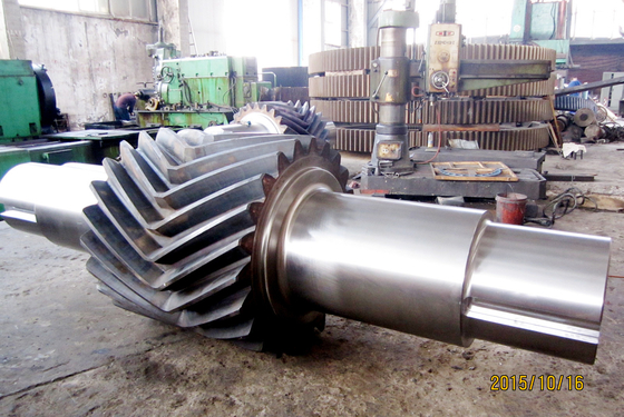 Forged Steel Transmission Spare Parts SAE 4340 Herringbone Gear Shaft