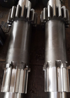 Gearbox Speed Reducers Spur Pinion Gear Shaft With Straight Sided Splines