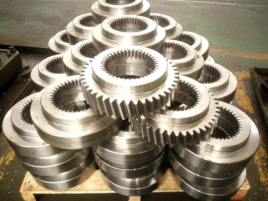 External Helical Cut Gears With Internal Spur Gear Involute Splines