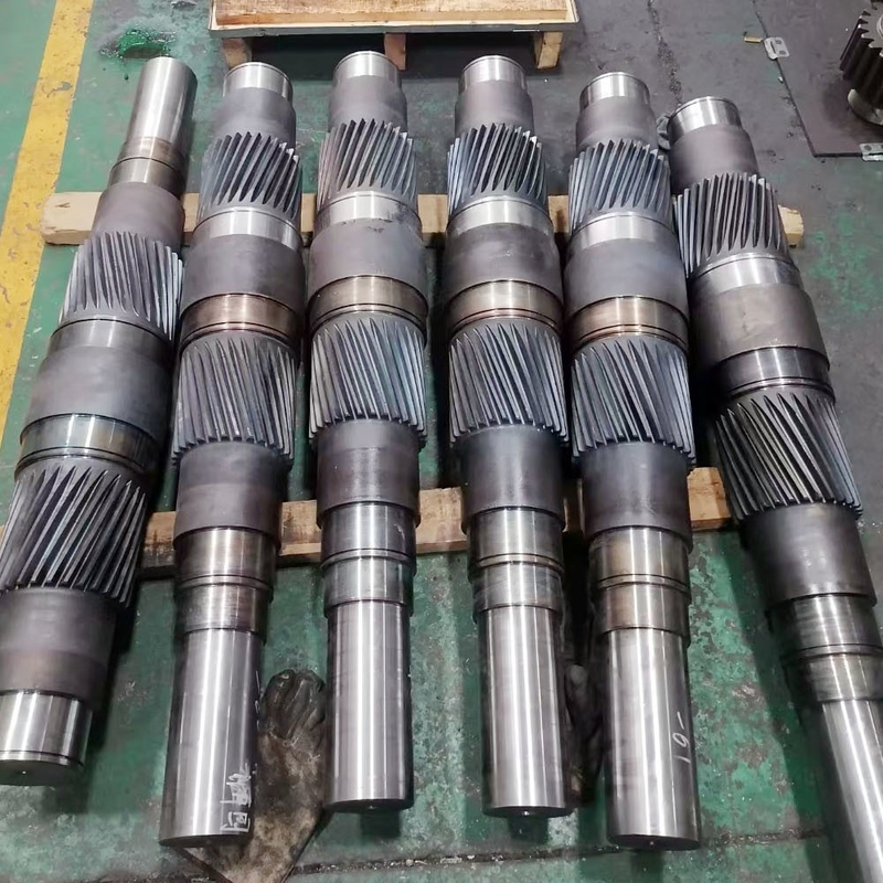 AISI 8620 Steel Transmission Double Helical Gear Shaft For Sludge Pump